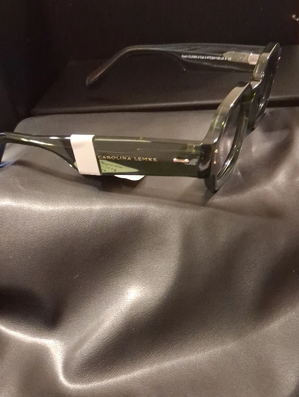Unisex Olive Nash Carolina Lemke CL3965-2 Green Frame Gray Gradient Lenses New